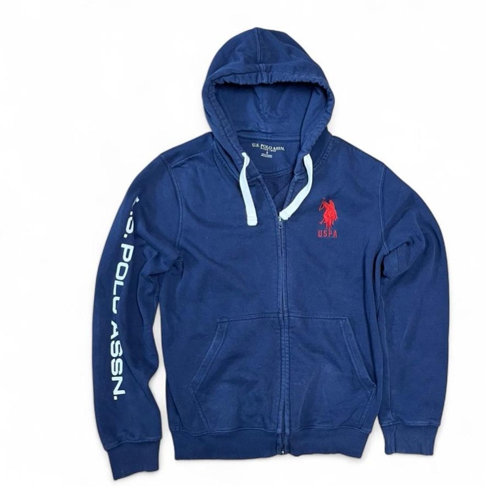 US Polo Assn Blue Zip-Up Hoodie